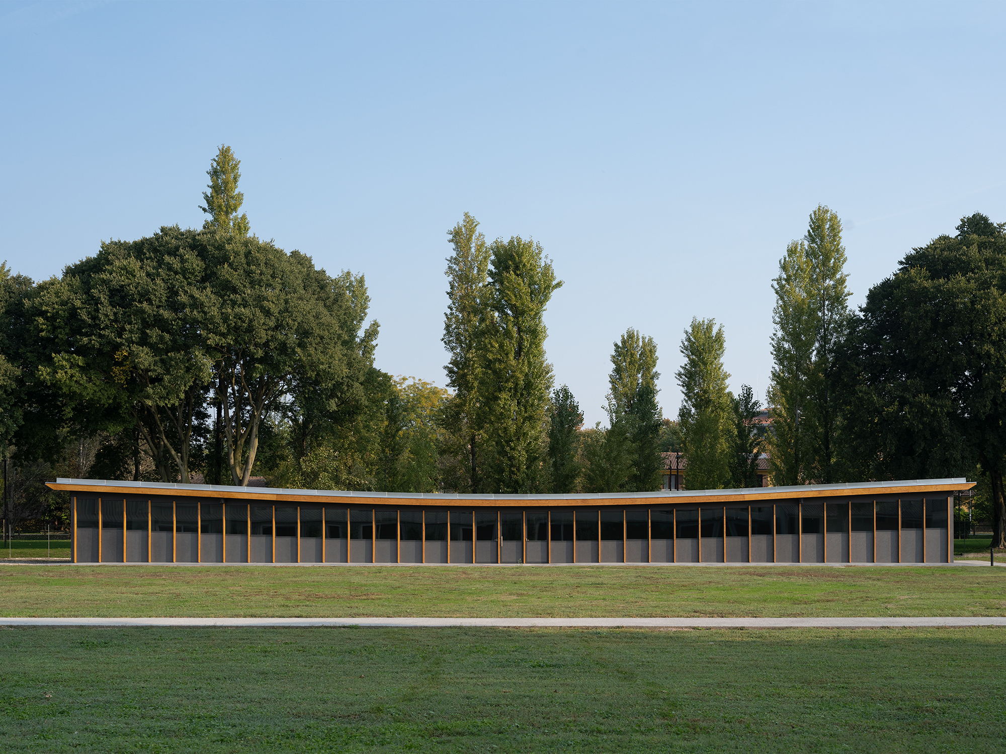 Pavilion with Bending Beams, Mantova, 2022-25, photo: Stefano Graziani